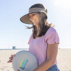 Sunday Afternoons Garden Visor -Sunday Afternoons garden visor tweed beach woman frisbee