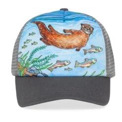 Sunday Afternoons Kids' River Otter Trucker -Sunday Afternoons kids artist series trucker river otter art detail ss21 2500px
