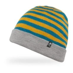 Sunday Afternoons Kids' Saturn Beanie 11 Sunday Afternoons Kids' Saturn Beanie -Sunday Afternoons kids saturn beanie gold stripe cloud gray front fw21 2500px