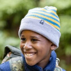 Sunday Afternoons Kids' Saturn Beanie 10 Sunday Afternoons Kids' Saturn Beanie -Sunday Afternoons kids saturn beanie gold stripe cloud gray male fw21 2140px