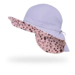 Sunday Afternoons Natural Blend Cape -Sunday Afternoons natural blend cape dusty lilac pink speckles front brim up ss24 2500px